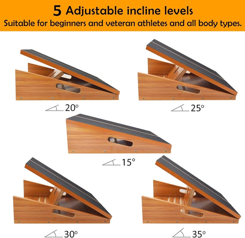 MUCITAGF Professional Slant Board, Adjustable Incline Board and Calf Stretcher, Slant Board for Calf Stretching, Calf Stretch Board - Image 5